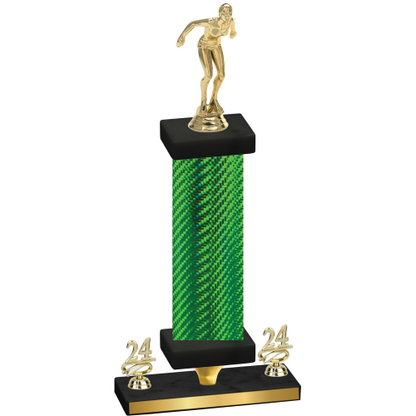 Premium Single Green Carbon Fiber Year Tennis Trophy