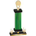 Premium Single Green Carbon Fiber Third Place Insert Trophy