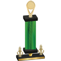 Premium Single Green Carbon Fiber Victory Insert Trophy