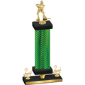 Premium Single Green Carbon Fiber Second Place Hockey Trophy