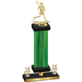 Premium Single Green Carbon Fiber Year Lacrosse Trophy