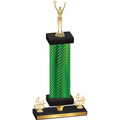 Premium Single Green Carbon Fiber Fourth Place Victory Trophy