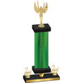 Premium Single Green Carbon Fiber Second Place Victory Trophy