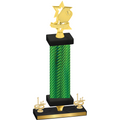 Premium Single Green Carbon Fiber First Place Pickleball Trophy