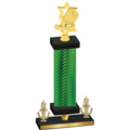 Premium Single Green Carbon Fiber Victory Pickleball Trophy