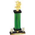Premium Single Green Carbon Fiber Year Pickleball Trophy