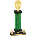 Premium Single Green Carbon Fiber First Place Pickleball Trophy