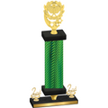 Premium Single Green Carbon Fiber Second Place Pickleball Trophy