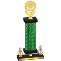 Premium Single Green Carbon Fiber Victory Pickleball Trophy