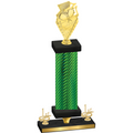 Premium Single Green Carbon Fiber First Place Pickleball Trophy