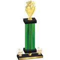Premium Single Green Carbon Fiber Second Place Pickleball Trophy