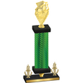 Premium Single Green Carbon Fiber Victory Pickleball Trophy