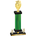 Premium Single Green Carbon Fiber Year Pickleball Trophy