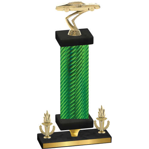 Premium Single Green Carbon Fiber Victory Cars Trophy