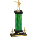 Premium Single Green Carbon Fiber Victory Shooter Trophy