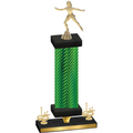 Premium Single Green Carbon Fiber First Place Skater Trophy