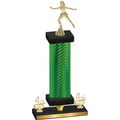 Premium Single Green Carbon Fiber Fourth Place Skater Trophy