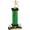 Premium Single Green Carbon Fiber Year Skater Trophy