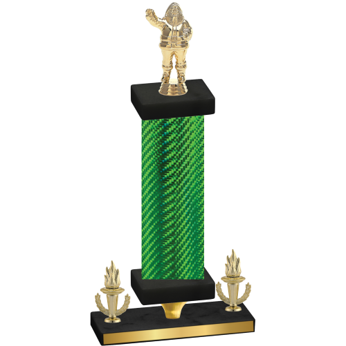 Premium Single Green Carbon Fiber Victory Holiday Trophy