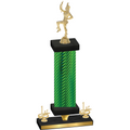 Premium Single Green Carbon Fiber First Place Majorette Trophy