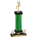 Premium Single Green Carbon Fiber Year Majorette Trophy