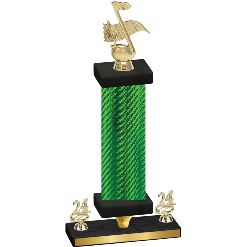 Premium Single Green Carbon Fiber Year Music Trophy