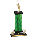 Premium Single Green Carbon Fiber Year Golf Trophy