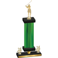 Premium Single Green Carbon Fiber Year Golf Trophy