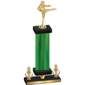 Premium Single Green Carbon Fiber Victory Karate Trophy