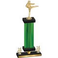 Premium Single Green Carbon Fiber Year Karate Trophy
