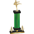 Premium Single Green Carbon Fiber Victory Karate Trophy