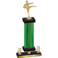 Premium Single Green Carbon Fiber Year Karate Trophy
