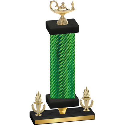Premium Single Green Carbon Fiber Victory Academics Trophy