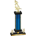 Premium Single Blue Glacier Year Football Trophy