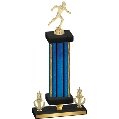 Premium Single Blue Glacier Victory Running Trophy