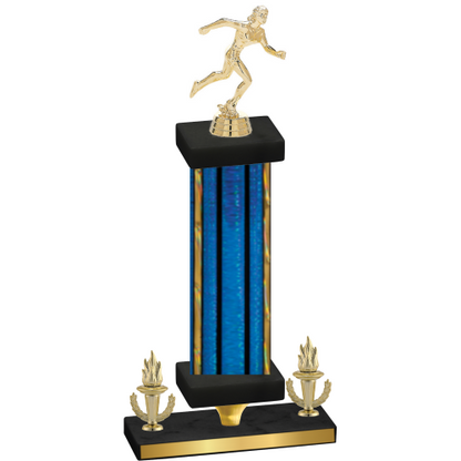 Premium Single Blue Glacier Victory Running Trophy