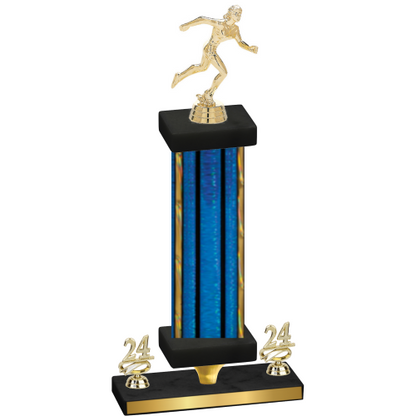Premium Single Blue Glacier Year Running Trophy