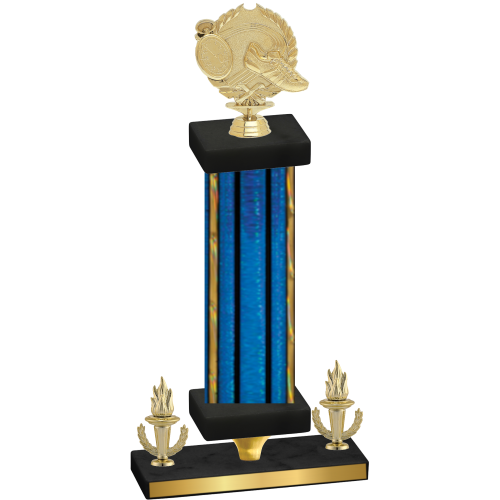 Premium Single Blue Glacier Victory Running Trophy