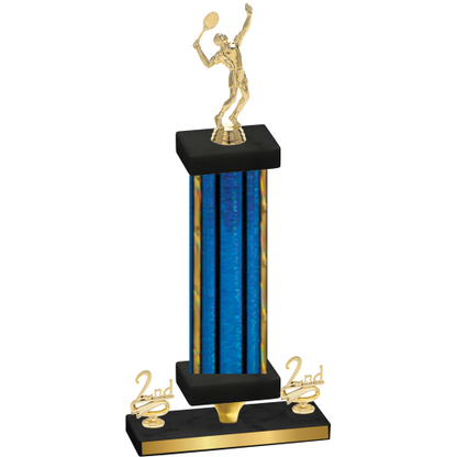 Premium Single Blue Glacier Second Place Tennis Trophy