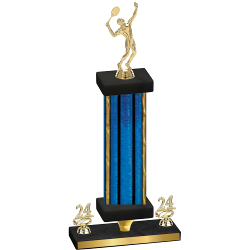 Premium Single Blue Glacier Year Tennis Trophy