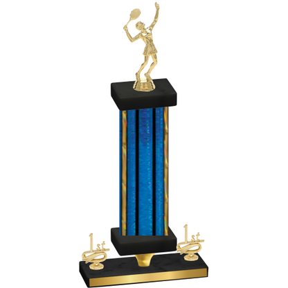 Premium Single Blue Glacier First Place Tennis Trophy
