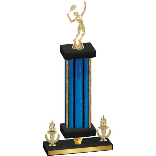 Premium Single Blue Glacier Victory Tennis Trophy