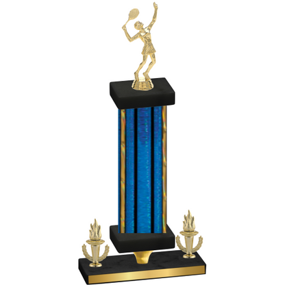Premium Single Blue Glacier Victory Tennis Trophy