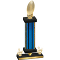 Premium Single Blue Glacier Third Place Football Trophy