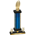 Premium Single Blue Glacier Year Football Trophy