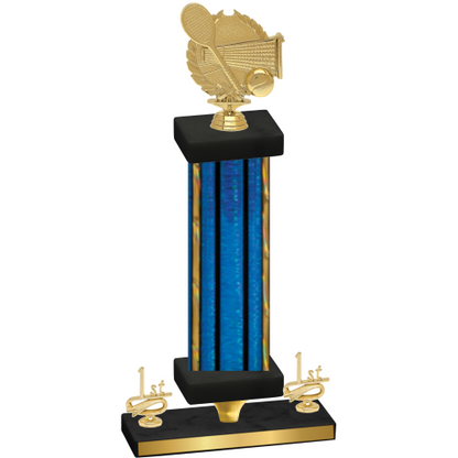 Premium Single Blue Glacier First Place Tennis Trophy
