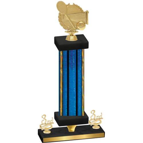 Premium Single Blue Glacier Third Place Tennis Trophy