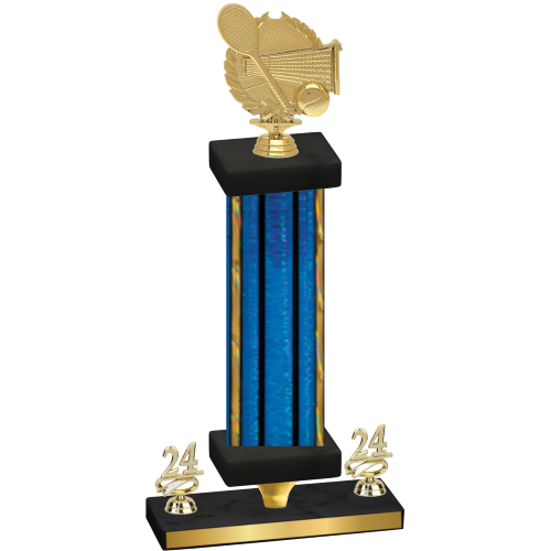 Premium Single Blue Glacier Year Tennis Trophy