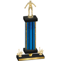 Premium Single Blue Glacier First Place Wrestling Trophy