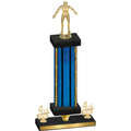 Premium Single Blue Glacier Fourth Place Wrestling Trophy